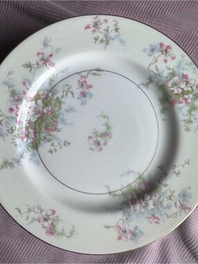 Set of 5 Theodore Haviland Apple Blossom porcelain plates 7.5 inches
